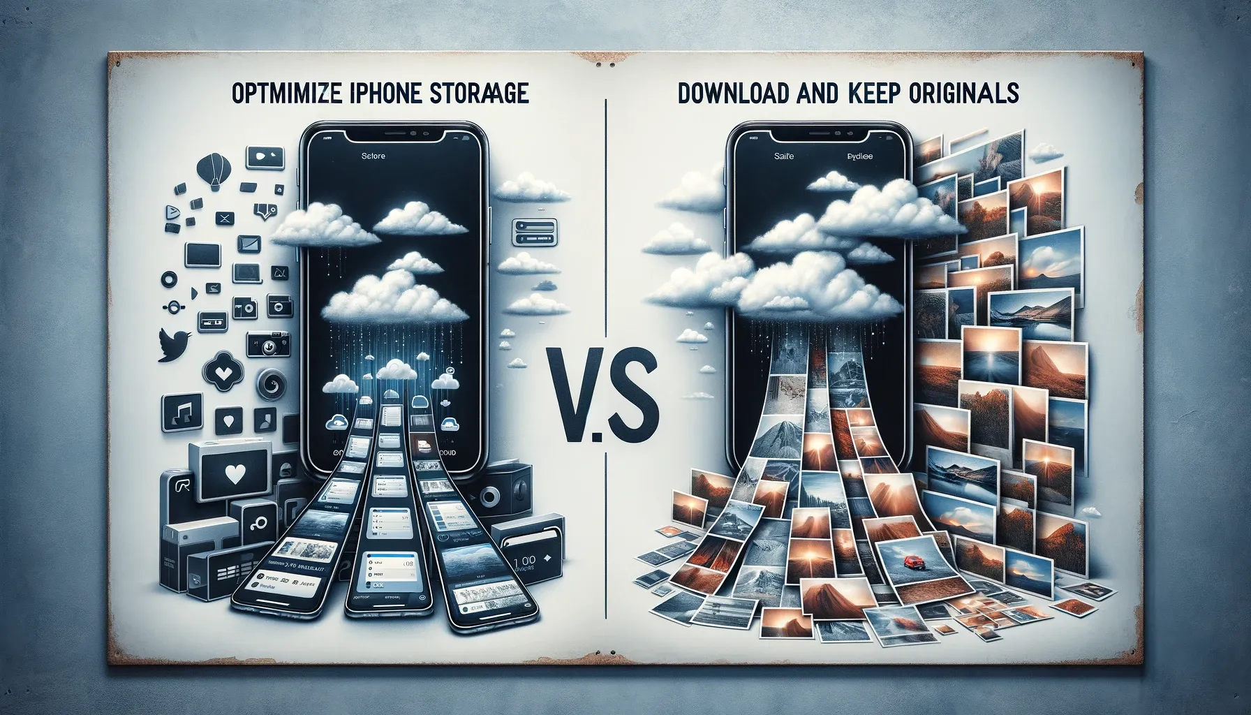 Optimize iPhone Storage vs. Download and Keep Originals