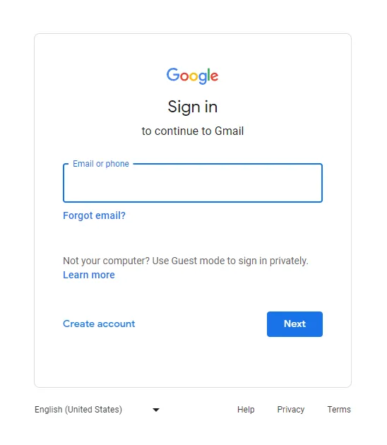 Sign in to Your Google Account