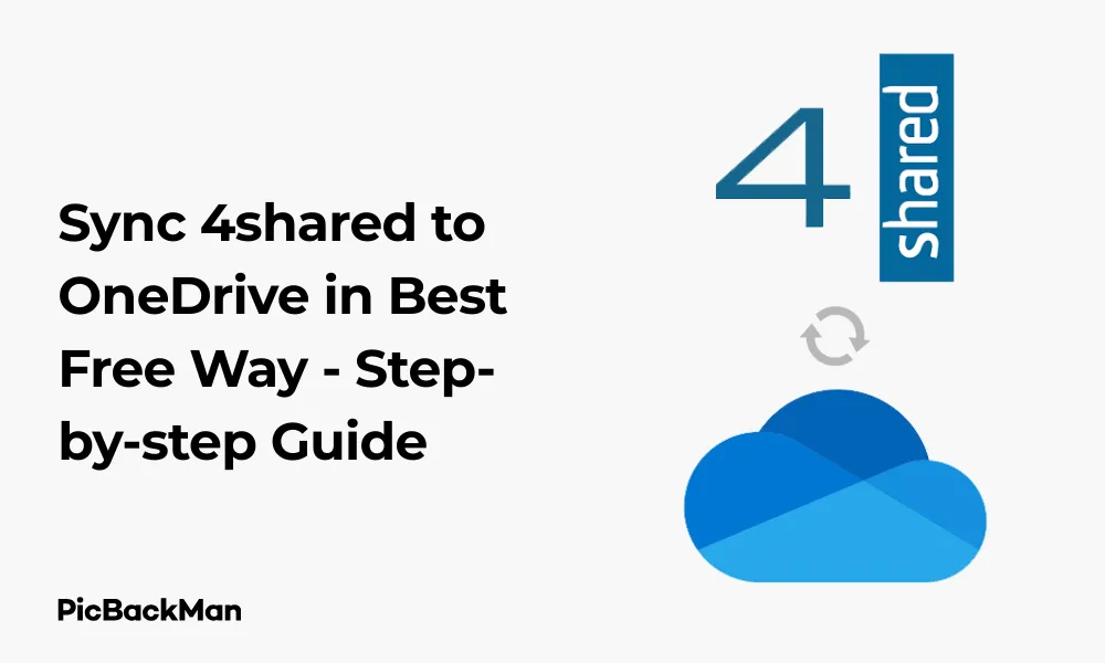 Sync 4shared to OneDrive in the Best Free Way - Step-by-step Guide