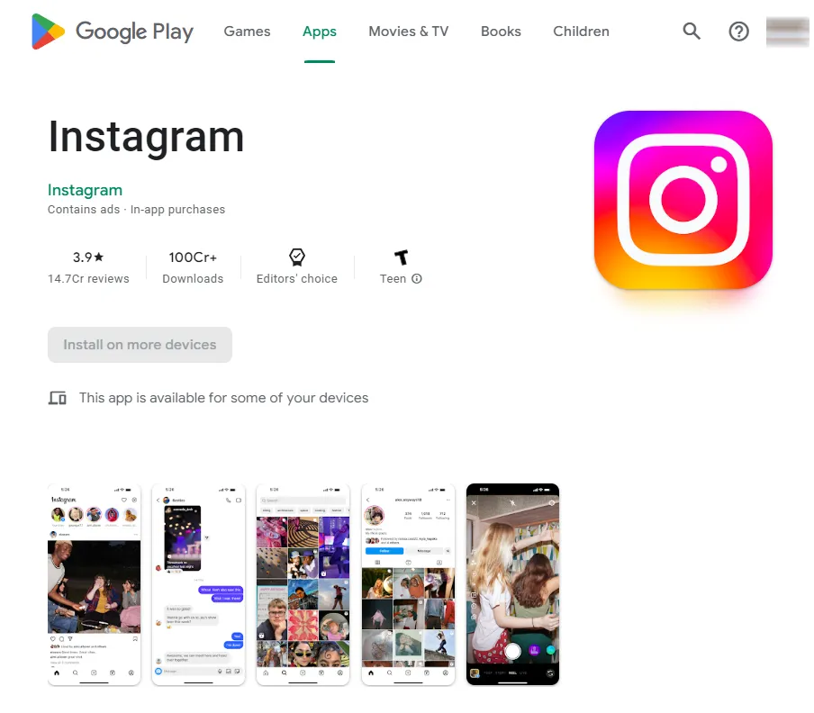 Open the Instagram app on your mobile device