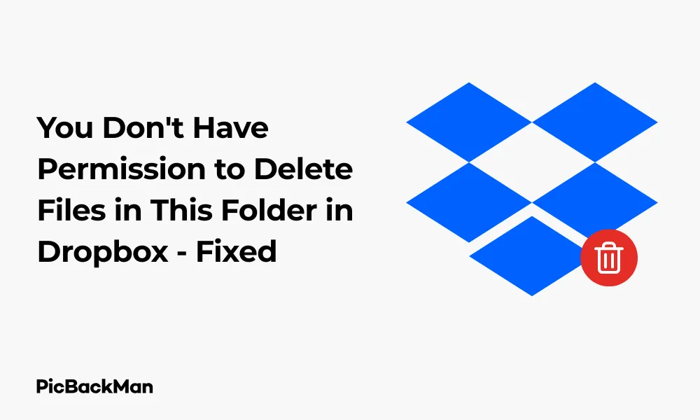 You Don't Have Permission to Delete Files in This Folder in Dropbox - Fixed